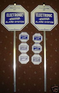 Newly listed 2 HOME SECURITY SYSTEM ALARM YARD SIGNS & STAKES & 6 FREE 