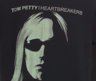   Tom Petty Heartbreaks T Shirt by Bay Island Sportswear Size L Black