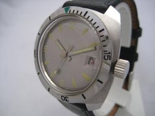 NOS NEW SWISS WATER RESIST AUTOMATIC DIVERS CLASSIC WATCH 1960S