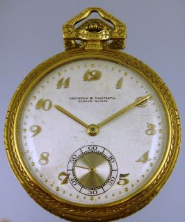Genuine 18K Gold VACHERON and CONSTANTIN Pocket Watch c1925