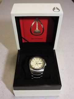Nixon Wrist Watch The Automatic Silver / White 200M Swiss Made w/ Box 