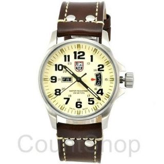 Luminox Field Day Date Series 1827 Brown Leather  NEW