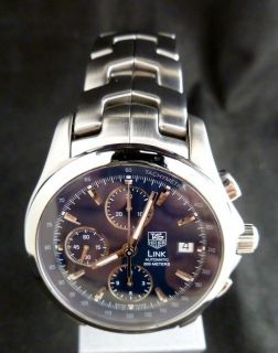 Tag Heuer Link Automatic Chronograph Blue Dial CJF2112 Mens watch SS