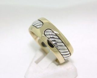 David Yurman 925 18K Yellow Gold Designer Ring Size 11