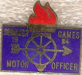 RARE LIMITED EDITION 1984 LOS ANGELES LAPD MOTOR OFFICER OLYMPIC PIN