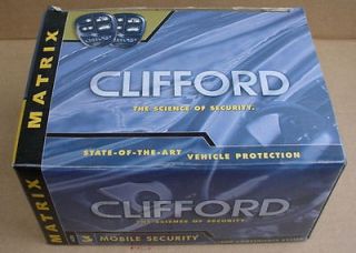 New Clifford Matrix 3 Car Alarm Security System w (2) 48 210B 4 Button 