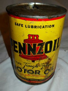   Motor Oil Can 1940s Nice Old Vintage Classic Car Collectible Quart