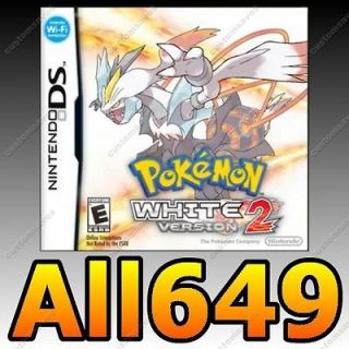 POKEMON WHITE 2 DS 3DS UNLOCKED w/ALL 649 SHINY Lv100 ITEMS EVENTS 