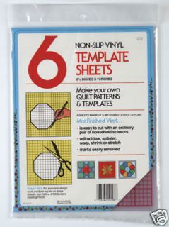 Quilting Template Plastic Sheets by Collins W 198