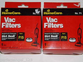   Care 71 Dirt Devil Vibe Quick Vac Easy Clean Vacuum Filters Style F15