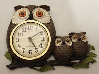 owl clock, Clocks