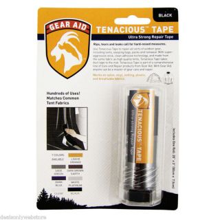 Gear Aid Tenacious Tape Ultra Strong Repairs BLACK Tent