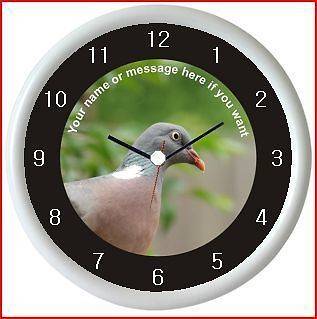 Pigeon 1 Personalised Wall Clock Racing Fancier Coop Birthday Present 