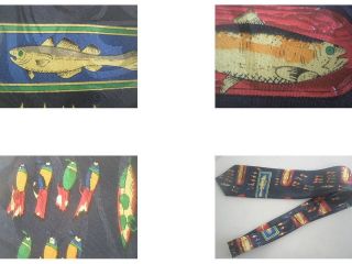 fishing lures mounted fish poly fabric tie