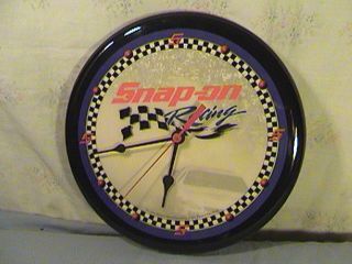 Snap on Racing, 11 dia. wall clock. 2002 Lane Award Mfg. AA clock 