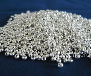  500 Pcs Silver Plated Spacer Beads 3mm