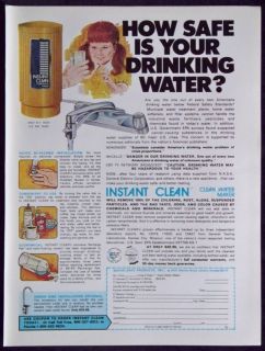 Vintage Instant Clean Water Maker Magazine Print Ad