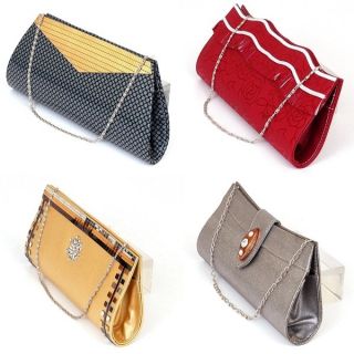 Womens Evening Bag Clutch Handbag Beaded Rhinestone Purse Wallet 