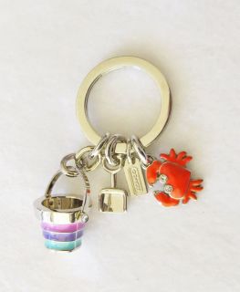 COACH Signature Heart Lock & Key F92885 OR Beach Mix F93168 Key Ring 