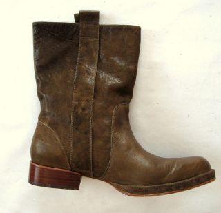 Two Toned Cocoa Brown Genuine Leather Gee WaWa Boots 9