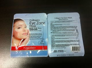 NEW Purederm Collagen Eye Mask sheet Packs 30sheet 15pairs Dark 