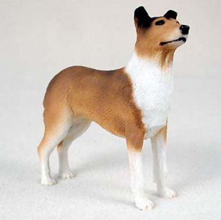 Collie Hand Painted Collectible Dog Figurine Statue Smooth