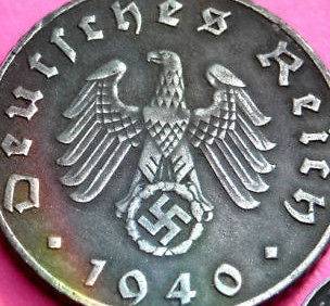   Vintage German WW2 Nazi 3rd Reich Collectible Swastica WAR Coin