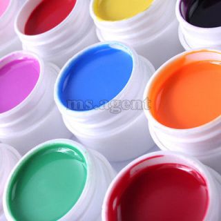 Nail Art 12 Color Solid Pure UV Gel For UV Builder lamp brush pen 