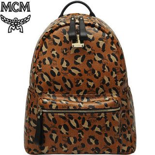 MCM Cognac Leo Visetos Backpack Medium Size 12FW New Version