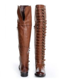LUICHINY TRUE FIT OVER THE KNEE BOOTS IN COGNAC BROWN NIB