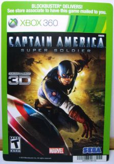   360 Backer Card (NOT GAME) CAPTAIN AMERICA Collectible Mini Poster