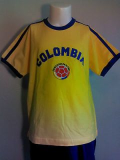 COLOMBIA SOCCER FOOTBALL FLAG KIDS T SHIRT JERSEY GIFT