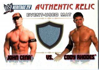 WWE John Cena & Cody Rhodes Heritage IV 4 2008 Relic Event Used Mat 