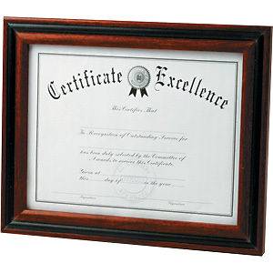 Document Frame Certificate Holder Rosewood 8 1/2 x 11