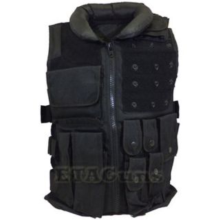 NEW Airsoft Black Tactical Chest Combat Assault Vest Pouch Holster 