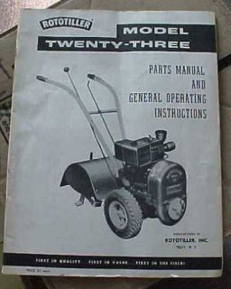 MTD REAR WHEEL FRONT TINE ROTOTILLER MODEL#240 OPERATORS MANUAL 