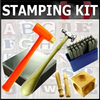 Metal Stamping & Dapping Kit Jewelry Making Anvil SET