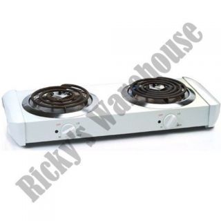  Electric Double Dual Burner Hot Plate Portable Countertop Travel Stove