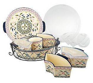   Old World 3 qt. Round Lid it 5 Mini Bakers Large Oven Set Confetti