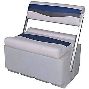   144Qt CLASSIC Pontoon Boat F/F Cooler Seats Gray/Blue/Char​coal