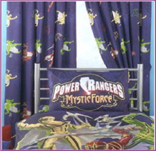 NEW 66 X 72 POWER RANGERS MYSTIC FORCE READY MADE CURTAINS SET BLUE 