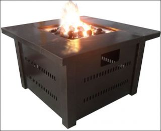 Fire pit with Cover   Hammered Bronze powder coated finish   Propane