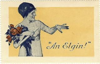 An Elgin, Watches Jewelry, Edwardian Fashion original vintage poster 