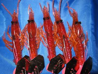   oz ChatterShrimp 5 Redfish Jig Head Bait Lure Pink crab