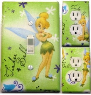  Tinkerbell light switch outlet covers wall plate kid decor custom made