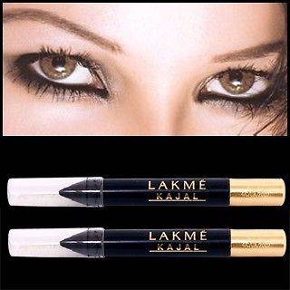 Lakme Kajal Black Kohl Kajal Eye Pencil + Sharpener
