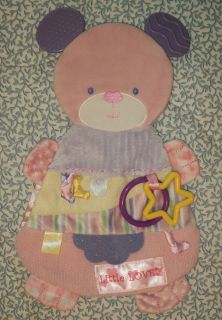 Little Lovey Bear Blanket Toy Teether Crinkle Sound