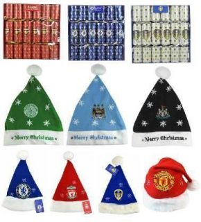   Football Club   CHRISTMAS (Xmas) HATS & CRACKERS (Decorations