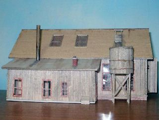 TWO STALL ENGINE HOUSE HO Model Railroad Locomotive Structure Laser 