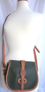   & Bourke AWL Green Crossbody Flap Bag Mini Saddle Essex USA 1990s